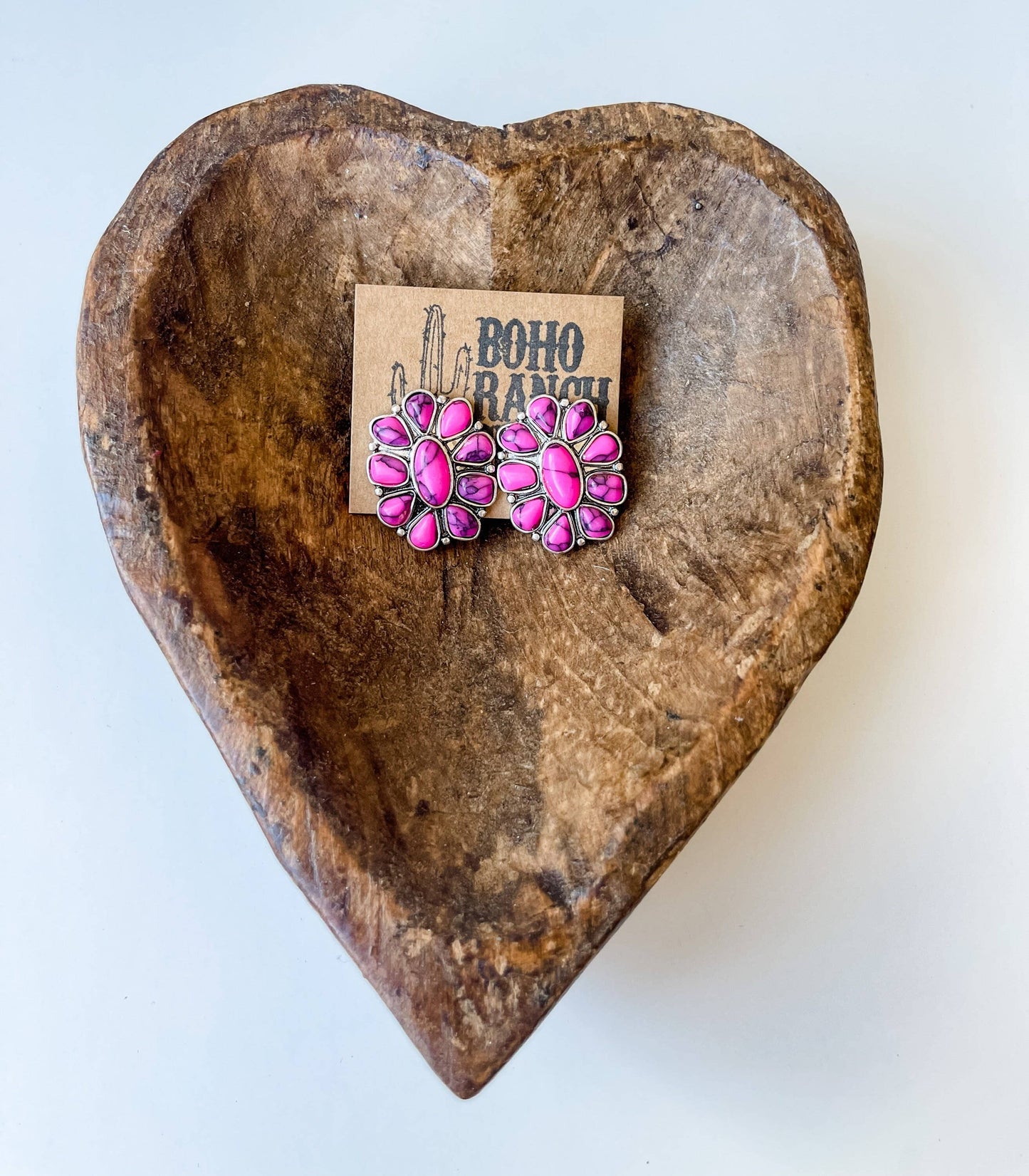 Conch Stone Studs Earrings