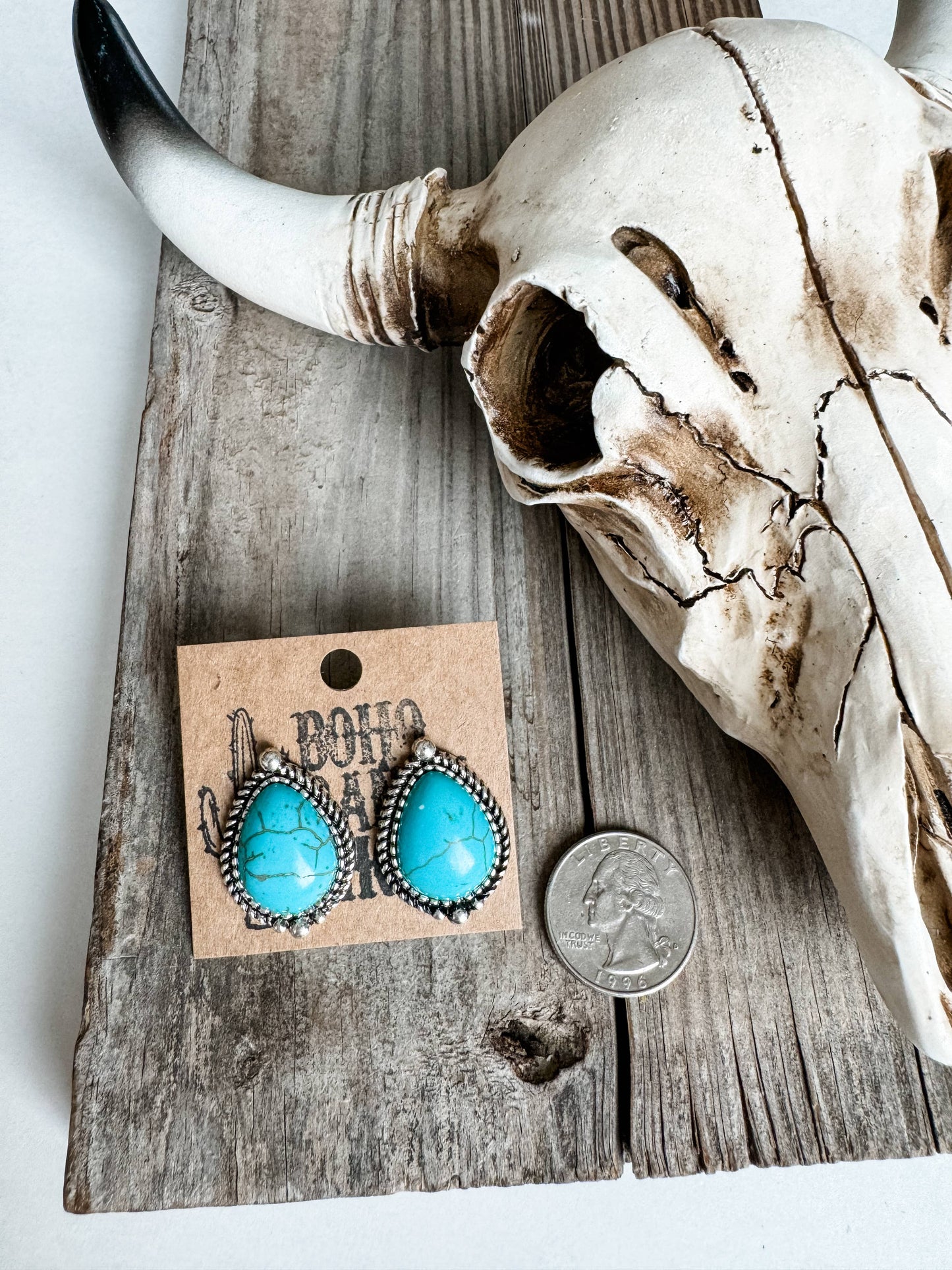 Teardrop Stud Earrings