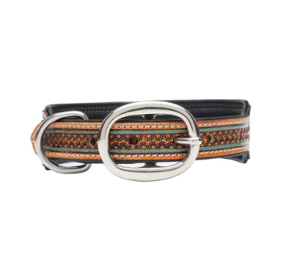 Turquoise Hand-Tooled Dog Collar