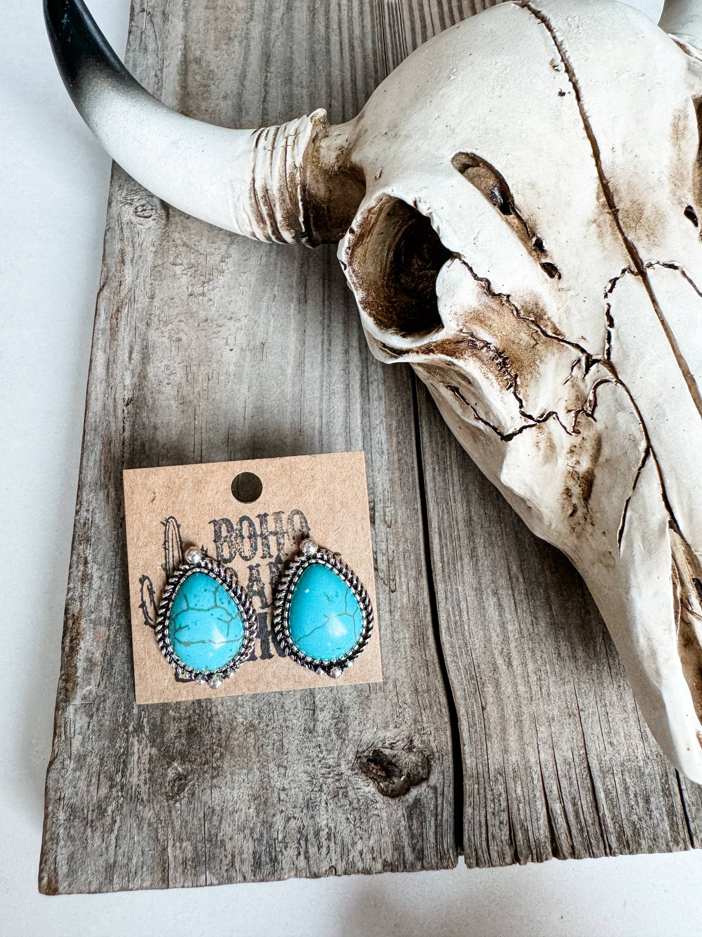 Teardrop Stud Earrings