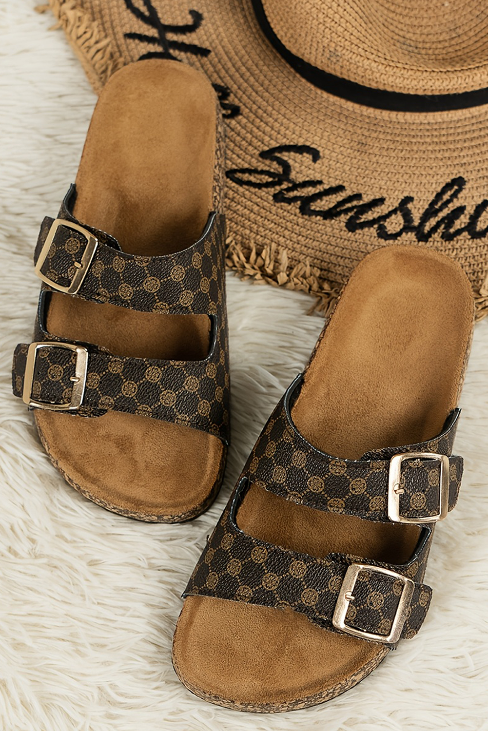 Geometric Buckle Sandal
