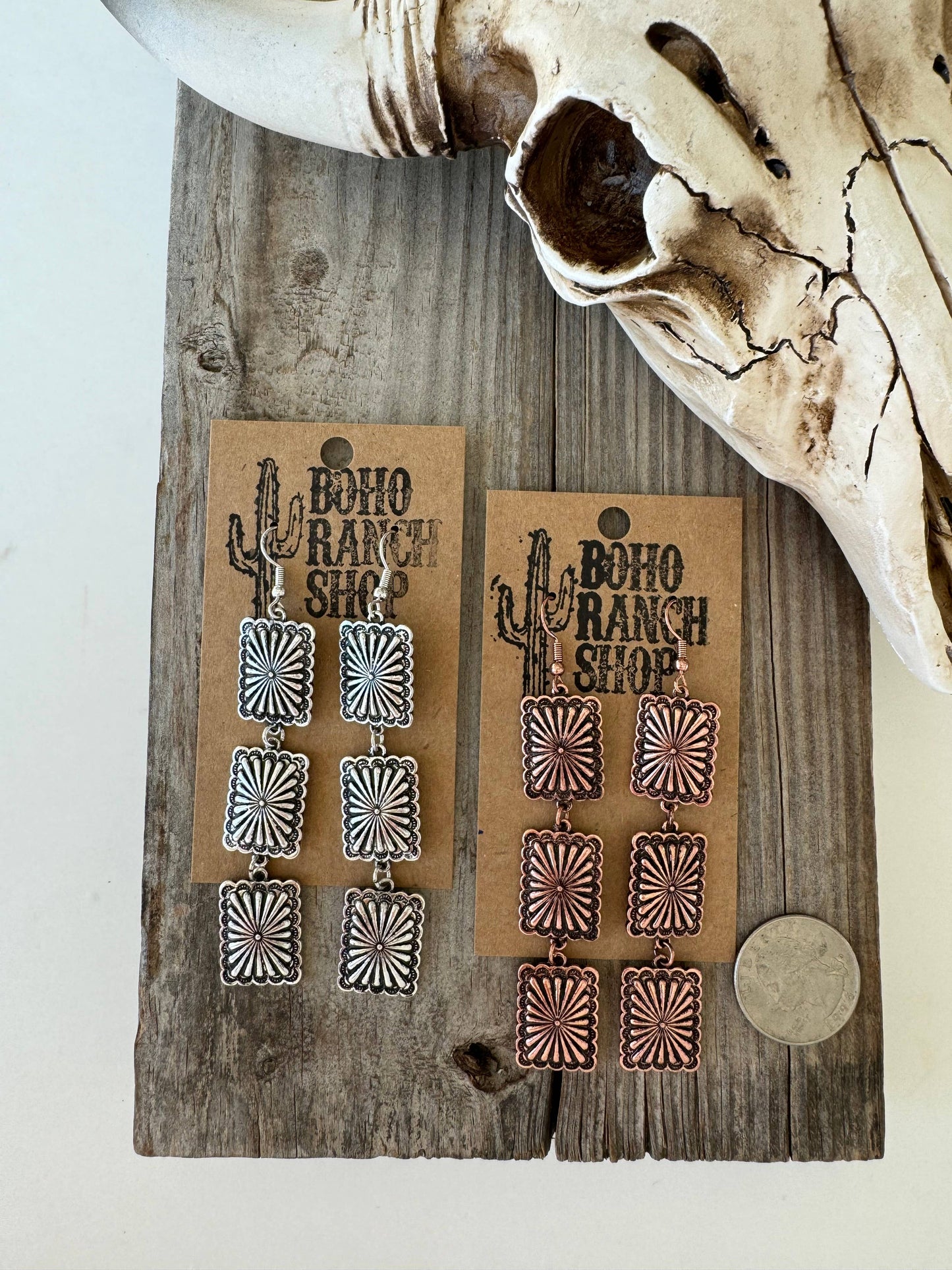 Concho Dangle Earrings