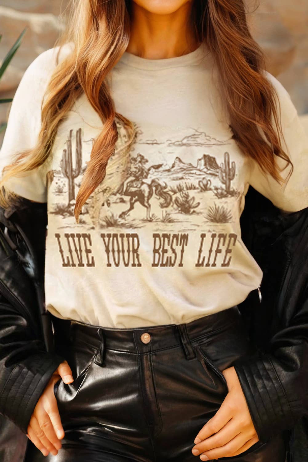 Crew Neck Western Graphic Tee