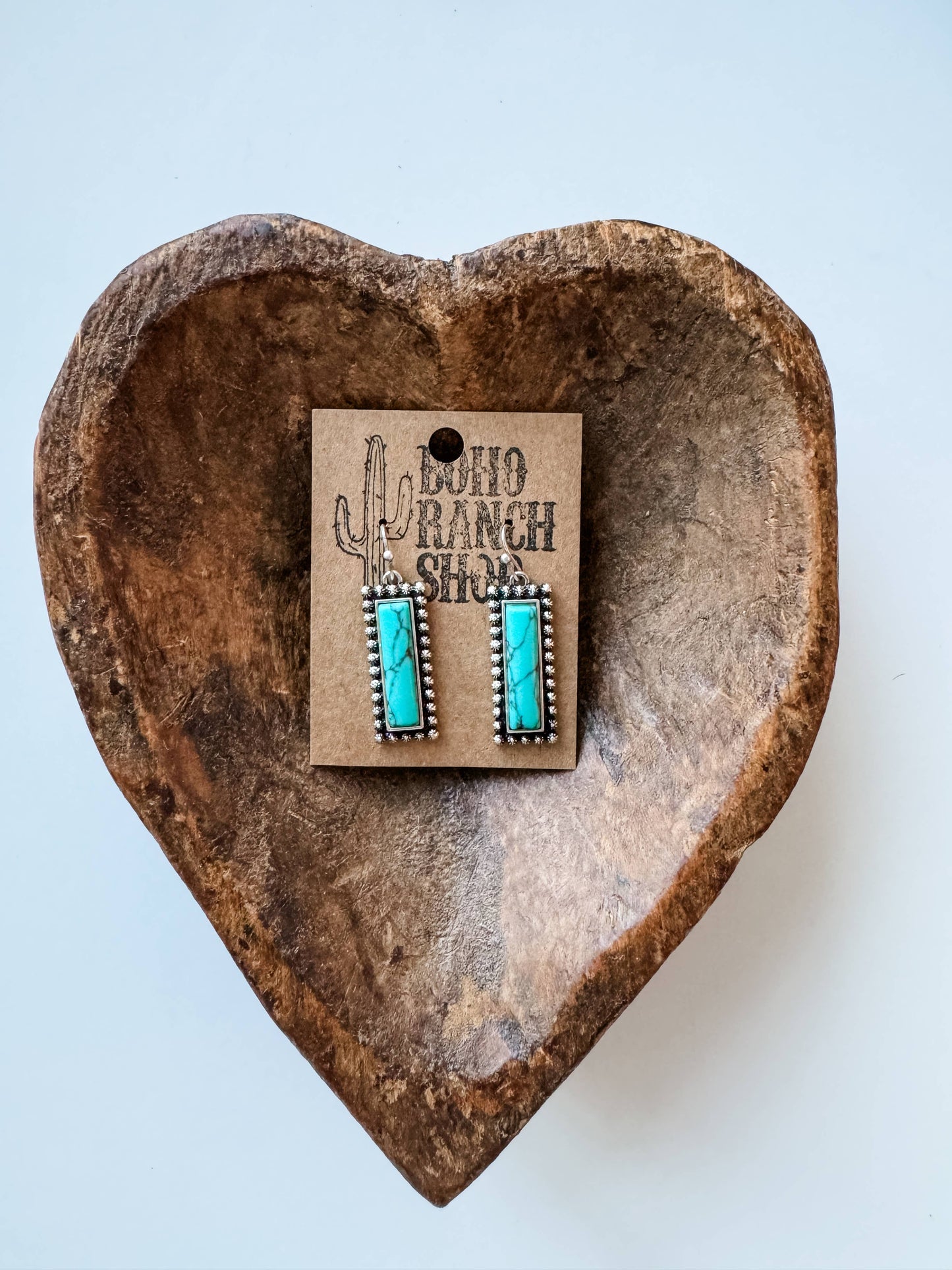 Western Hand Stone Stud Earrings