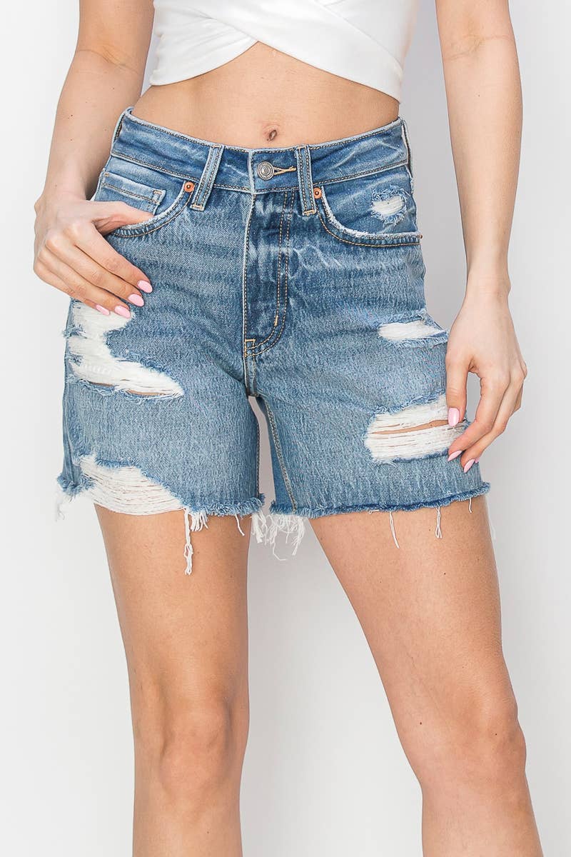Hybrid High Rise Midi Shorts