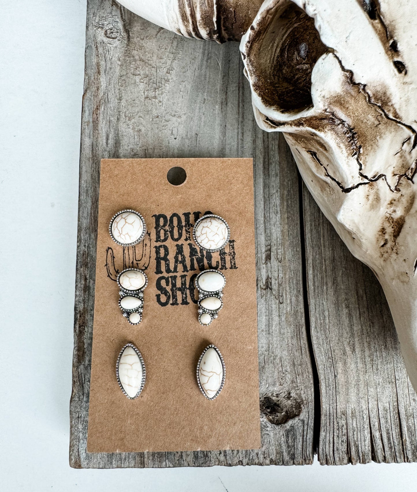 3 Pair Western Earring Set 