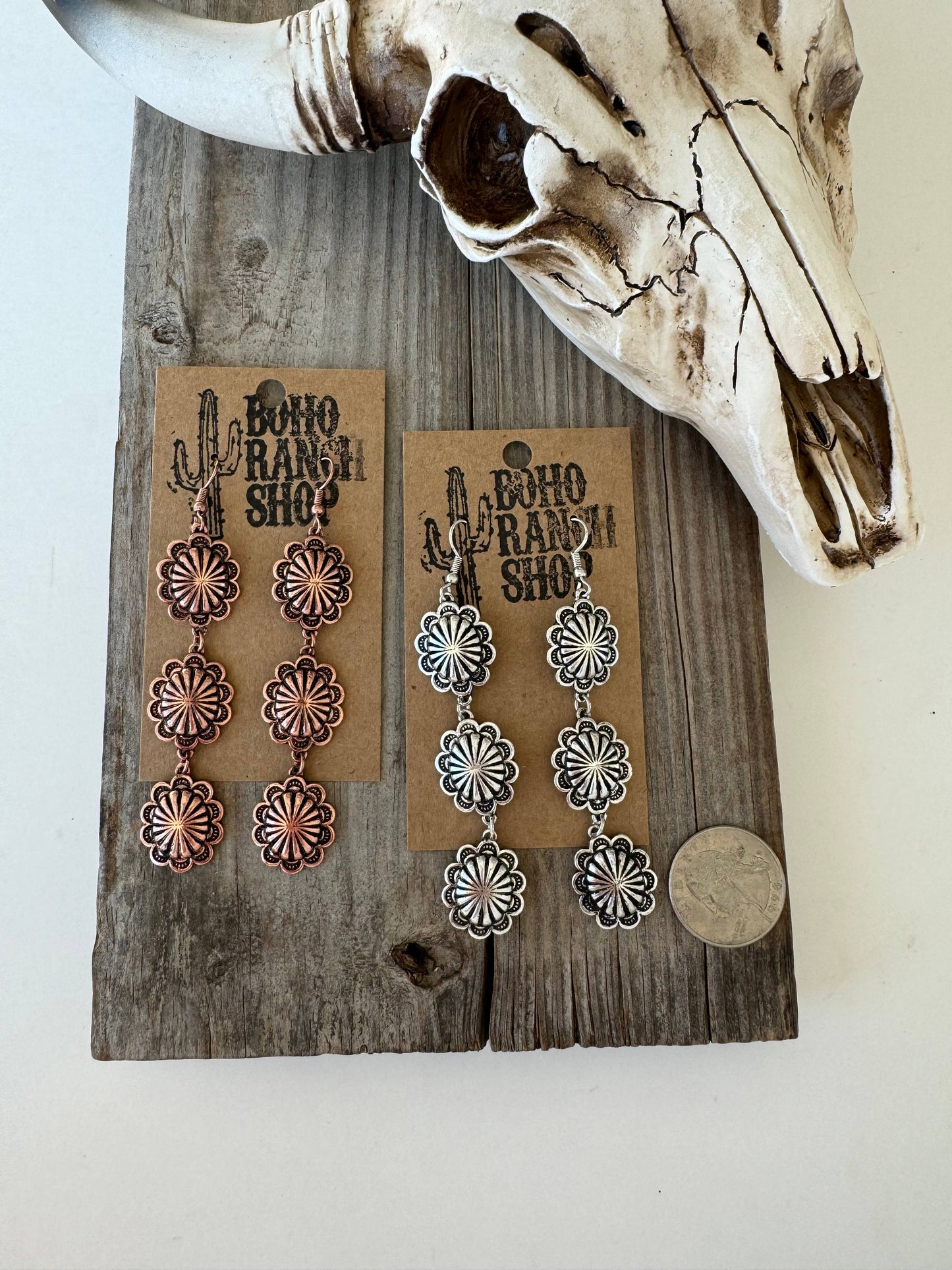 Concho Dangle Earrings