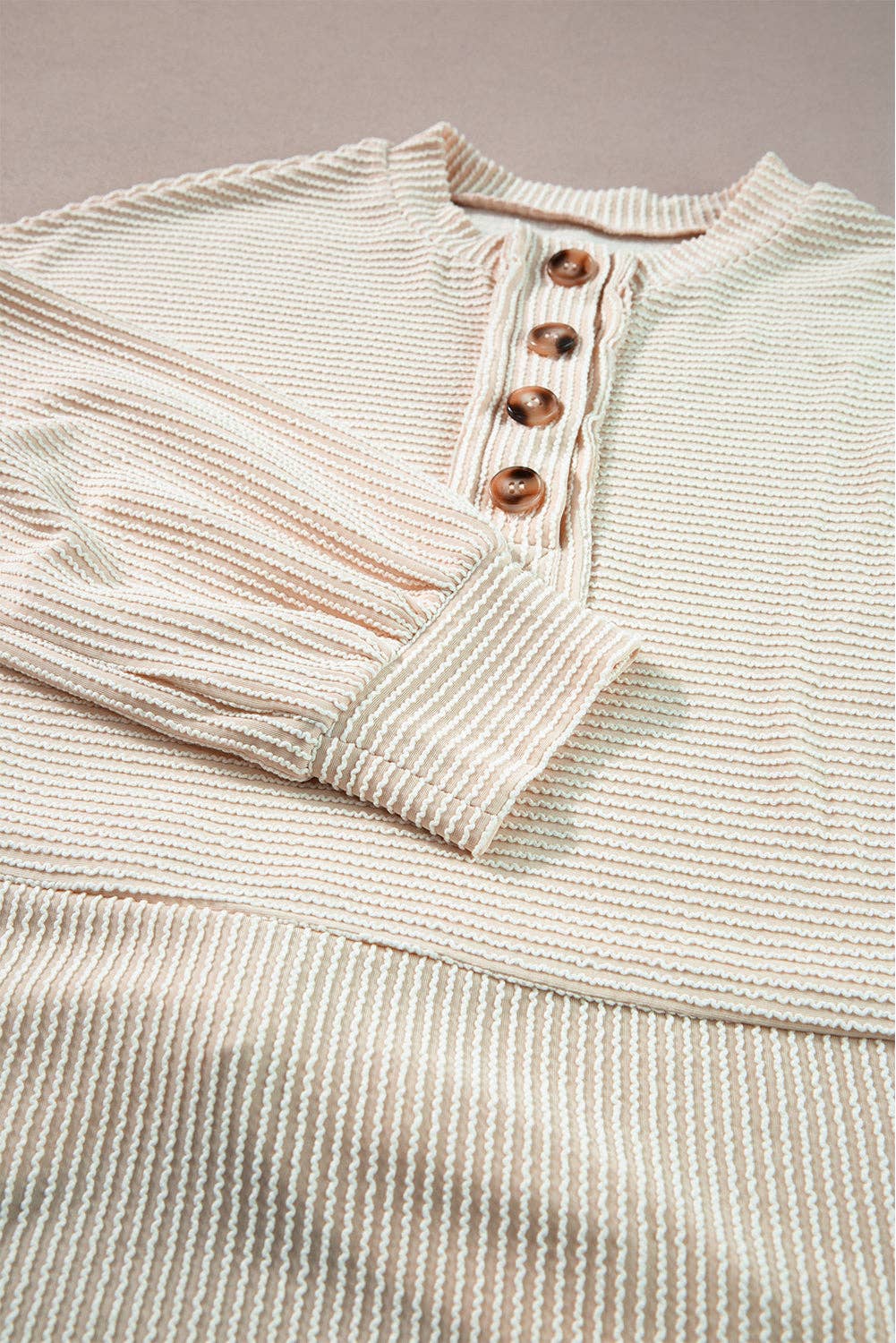 Corded Texture Button Henley