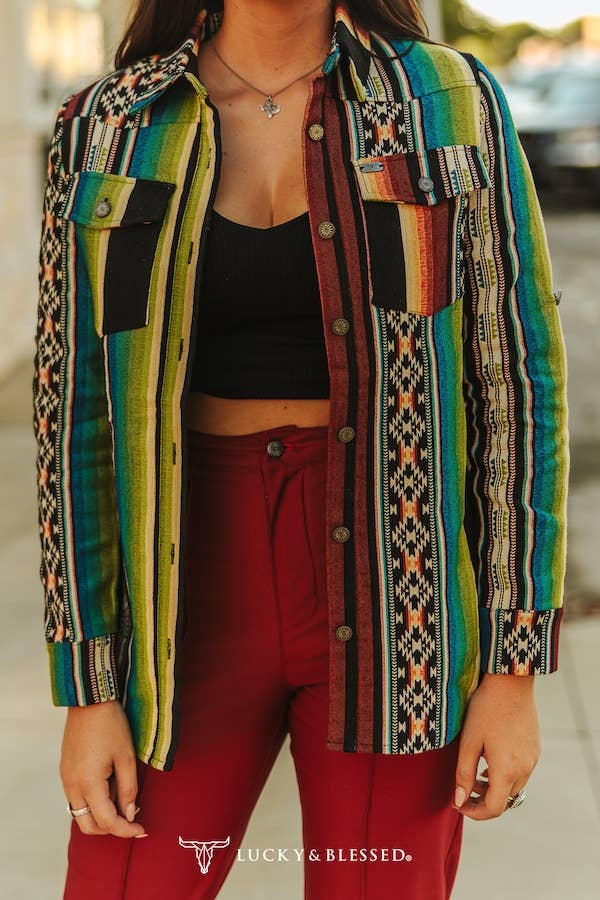 Jacquard Serape Multi-Color Western Jacket
