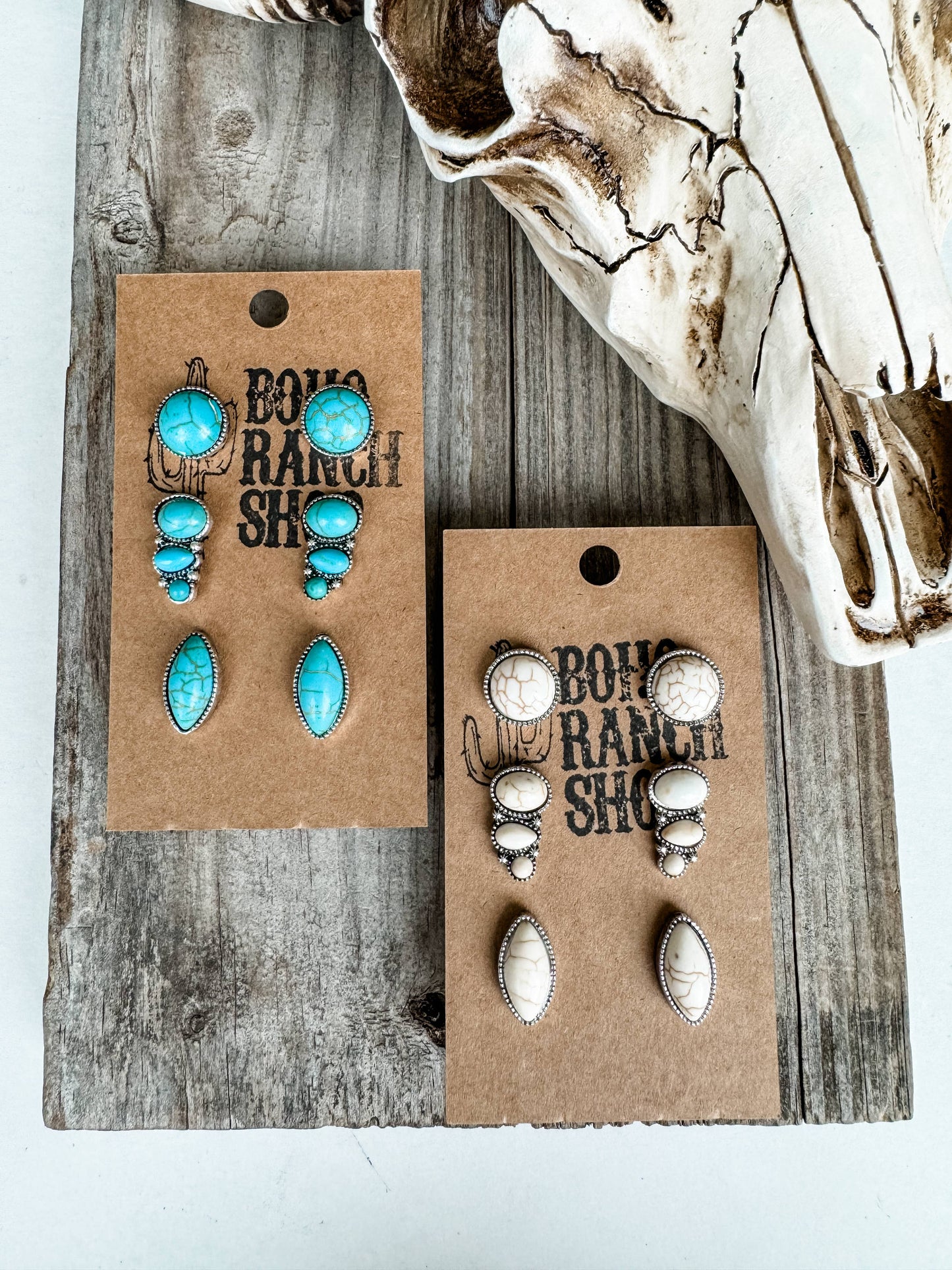 3 Pair Western Earring Set 